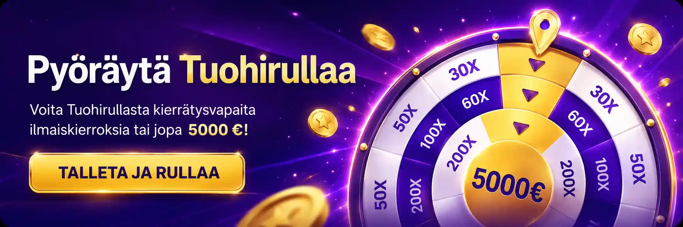 Tuohirulla ja mahdollisuus voittaa kierrätysvapaita ilmaiskierroksia